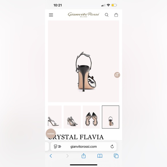 Gianvitto Rossi Flavia Crystal Leaf Heels - Picture 11 of 11